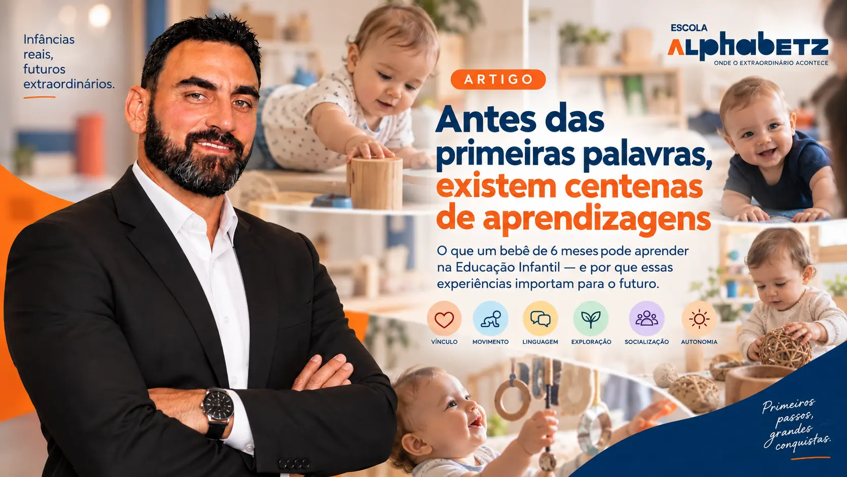 Imagem de capa de O que um bebê de 6 meses pode aprender na Educação Infantil e por que essas experiências importam para o futuro