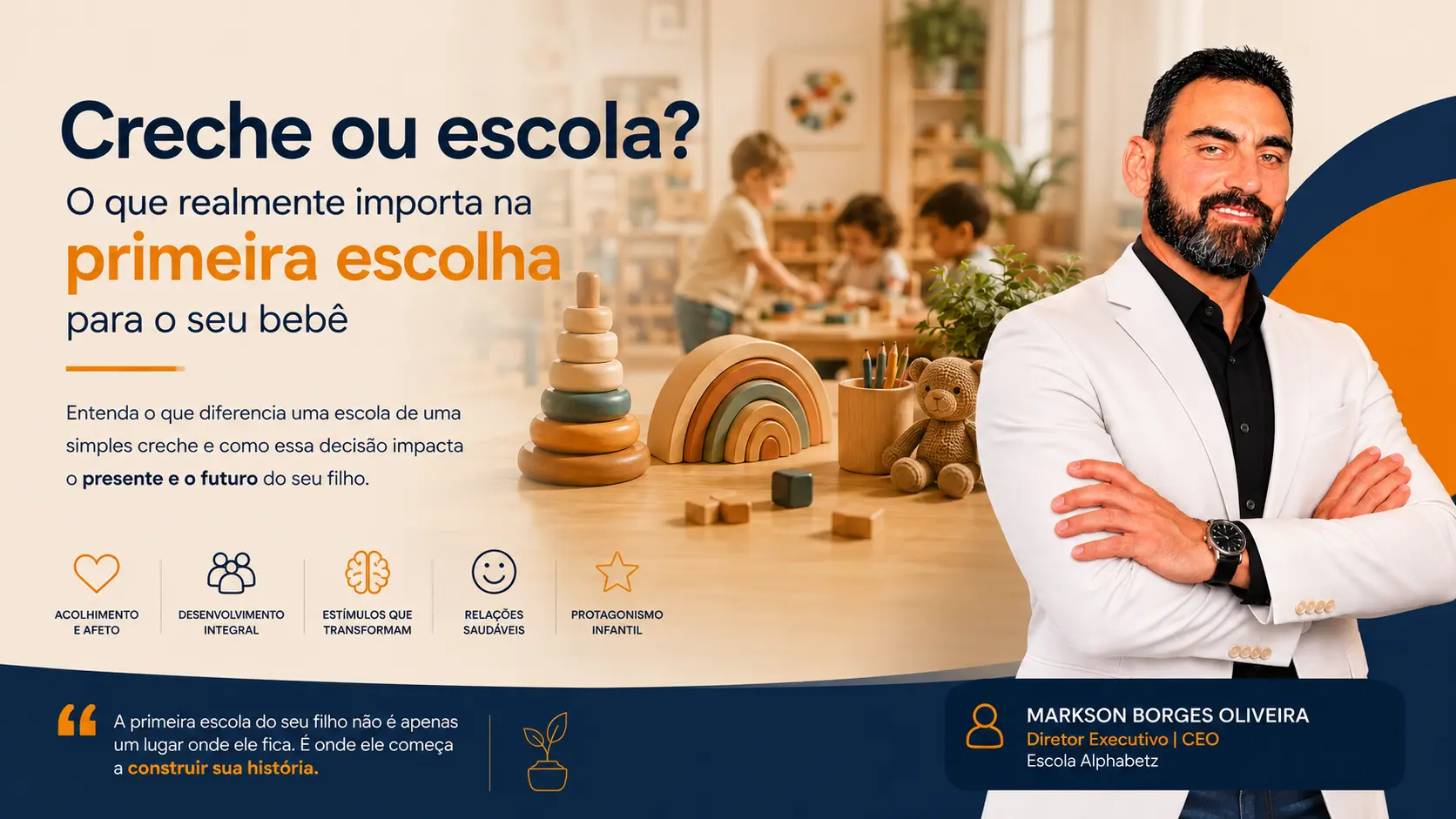 Imagem de capa de Creche ou escola? O que realmente importa na primeira escolha para o seu bebê