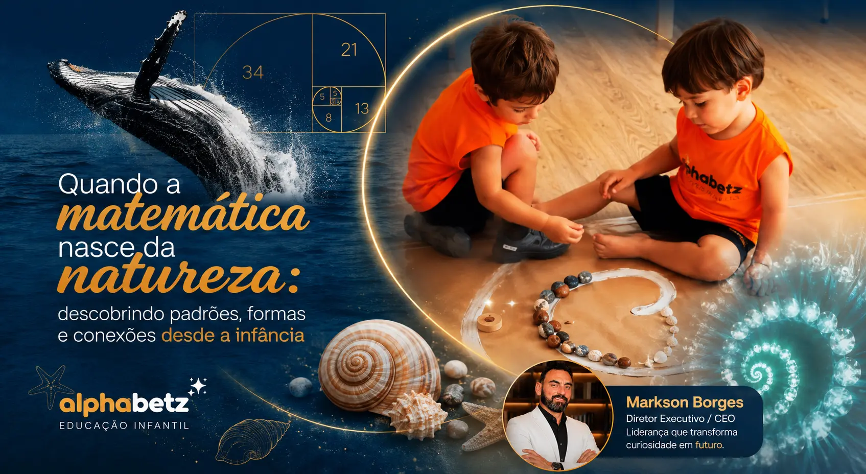 Imagem de capa de Quando a matemática nasce da natureza: a Espiral de Fibonacci na Educação Infantil.